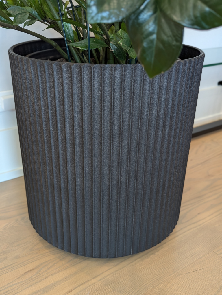 Modern Black Fluted Planter - photo 3