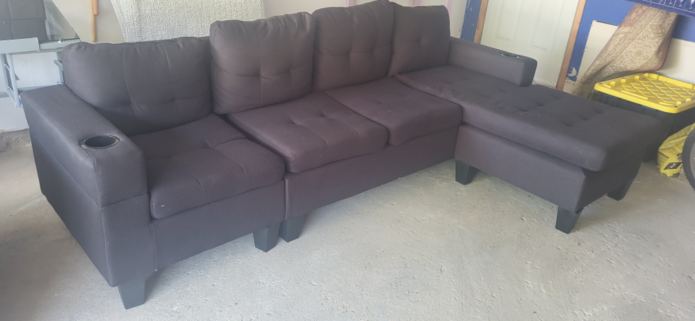 Brand new black Sectional Sofa with Chaise