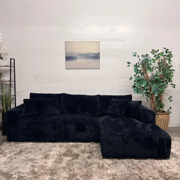 Brand corduroy sectional. L shaped sofa couch. Delivery thumbnail