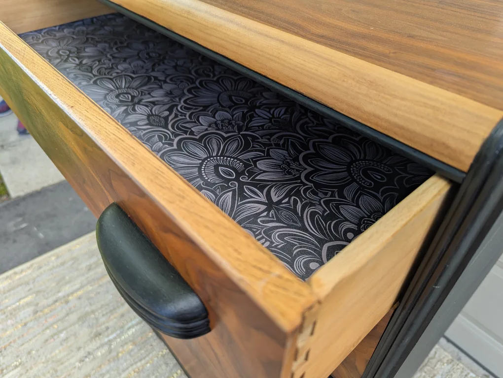 Newly refinished MCM waterfall dresser image indicator(9)