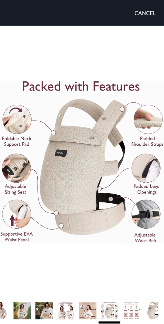 Momcozy Baby Carrier - Khaki - New and Never Used - photo 2
