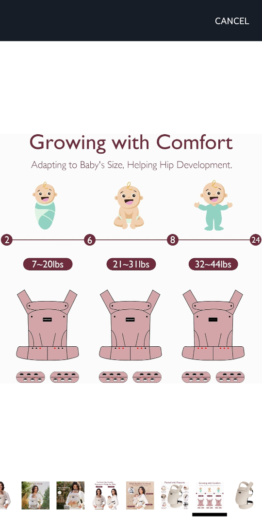 Momcozy Baby Carrier - Khaki - New and Never Used - photo 3