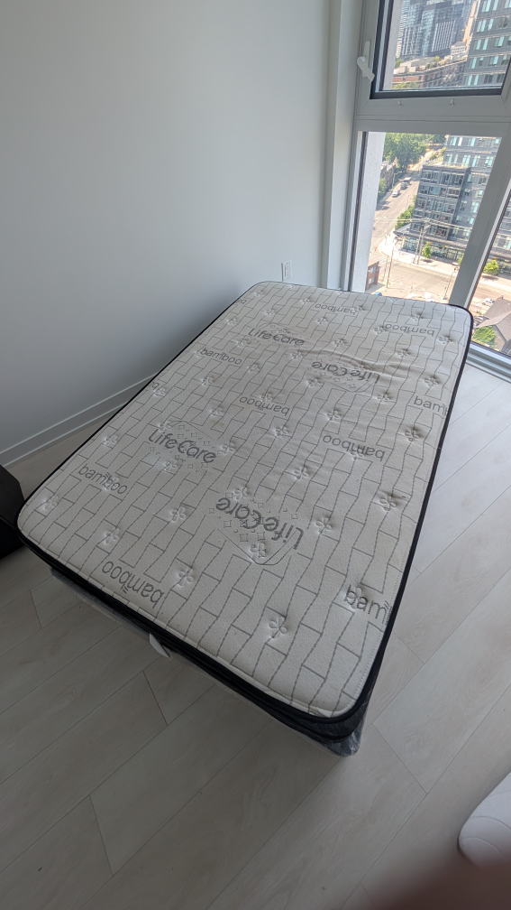 LifeCare Bamboo twin Mattress with foundation