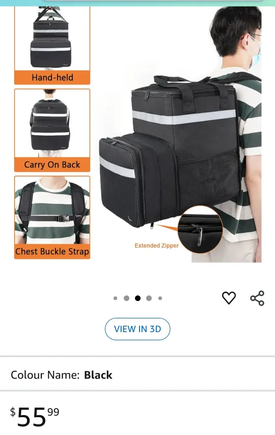 Taygeer Insulated Food Delivery Bag - Black image indicator(6)