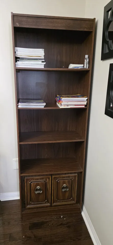 Dark Brown Wooden Bookcases (Each $30) thumbnail
