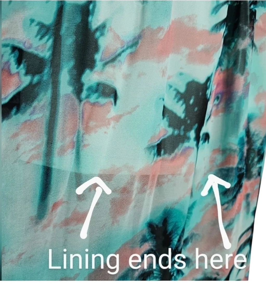 Turquoise Tropical Print Sleeveless Maxi Dress image indicator(4)