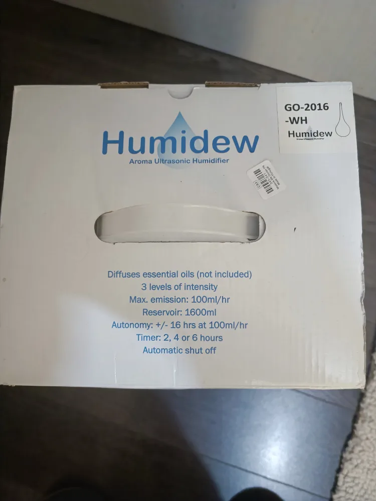 Humidew Aroma Ultrasonic Humidifier - Like New! image indicator(2)