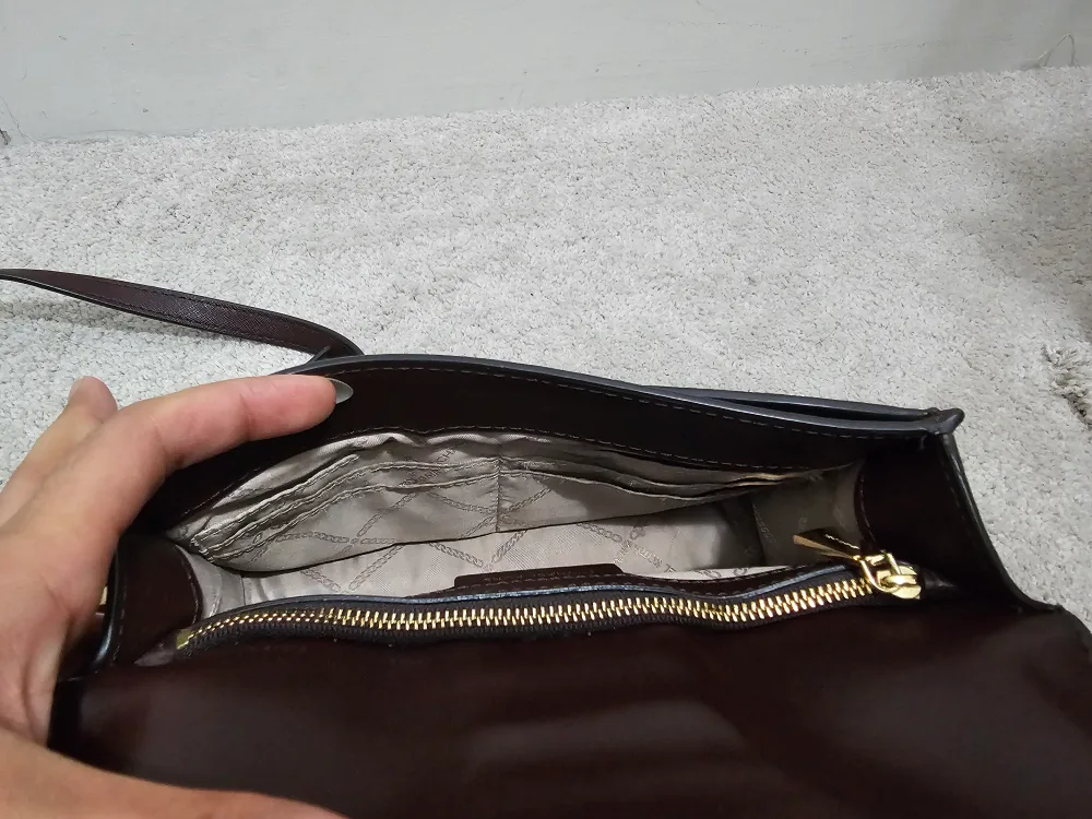 Authentic Michael Kors Brown Studded Crossbody Bag image indicator(6)