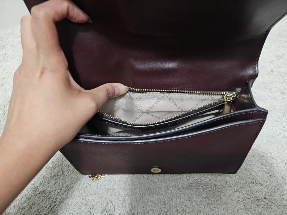 Authentic Michael Kors Brown Studded Crossbody Bag image indicator(7)