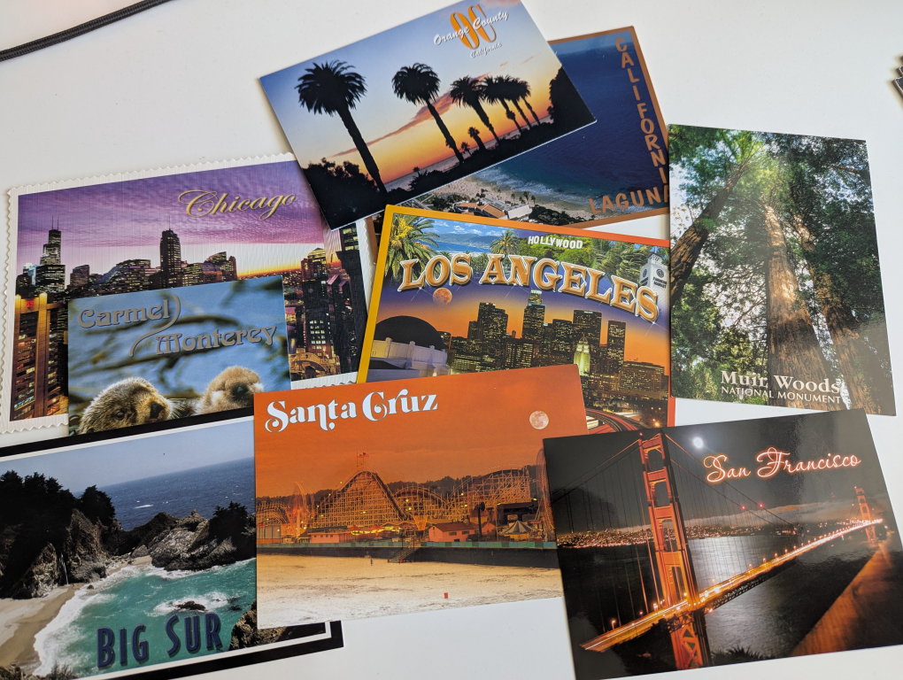 Free Postcards - 9 California, 1 Chicago 🇨🇦