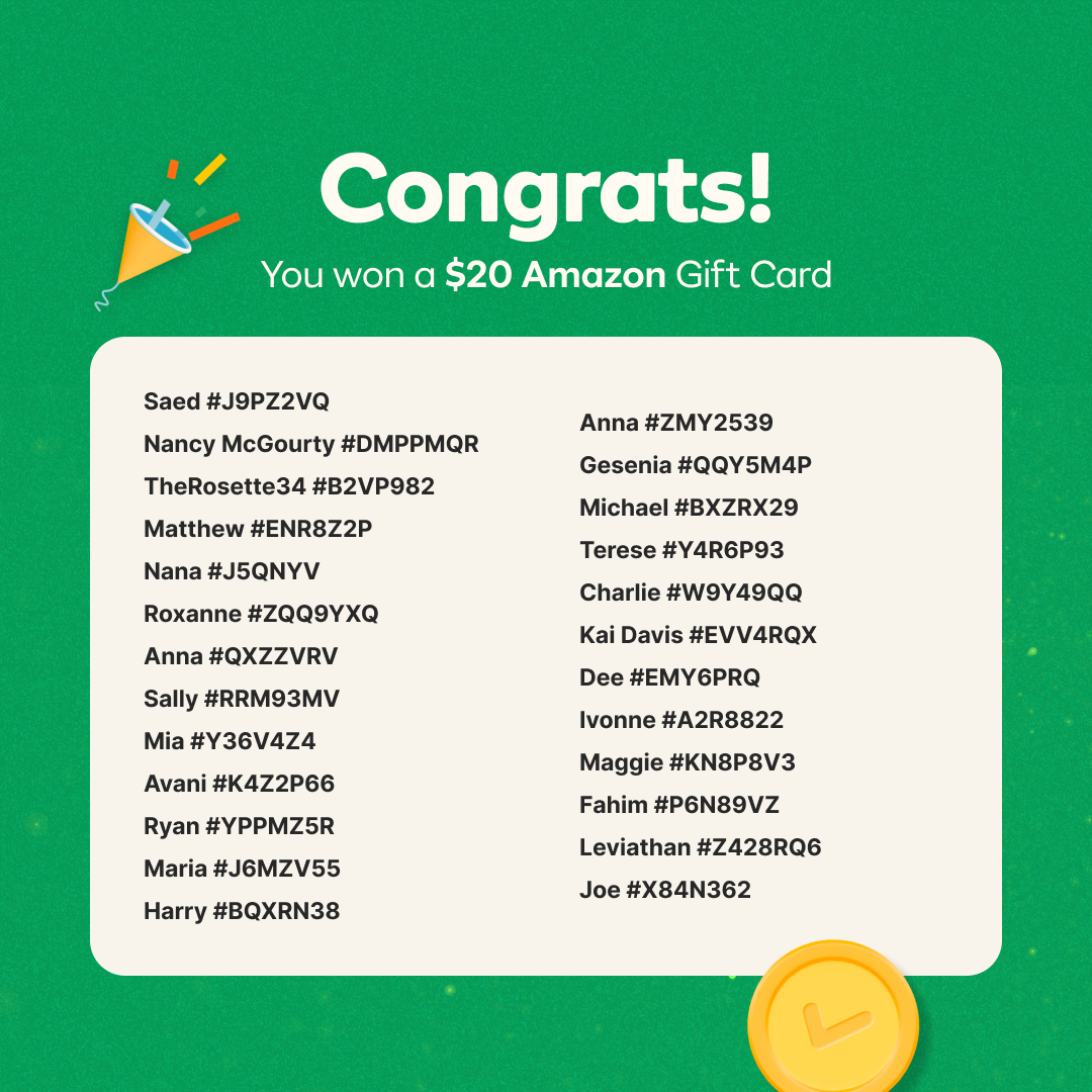 July Bingo - Winner Announcement - photo 3