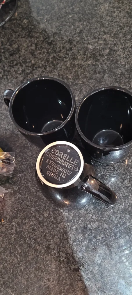 Corelle Coordinates Black Stoneware Mugs - Set of 3 image indicator(2)