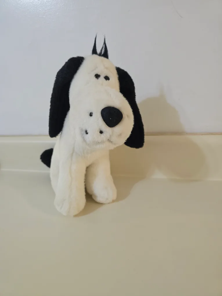 Cute Black & White Plush Dog Toy🇨🇦 thumbnail