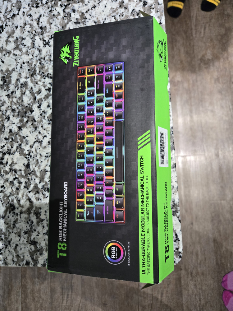 Lightly Used T8 RGB 60% Mechanical Keyboard - Purple - photo 3