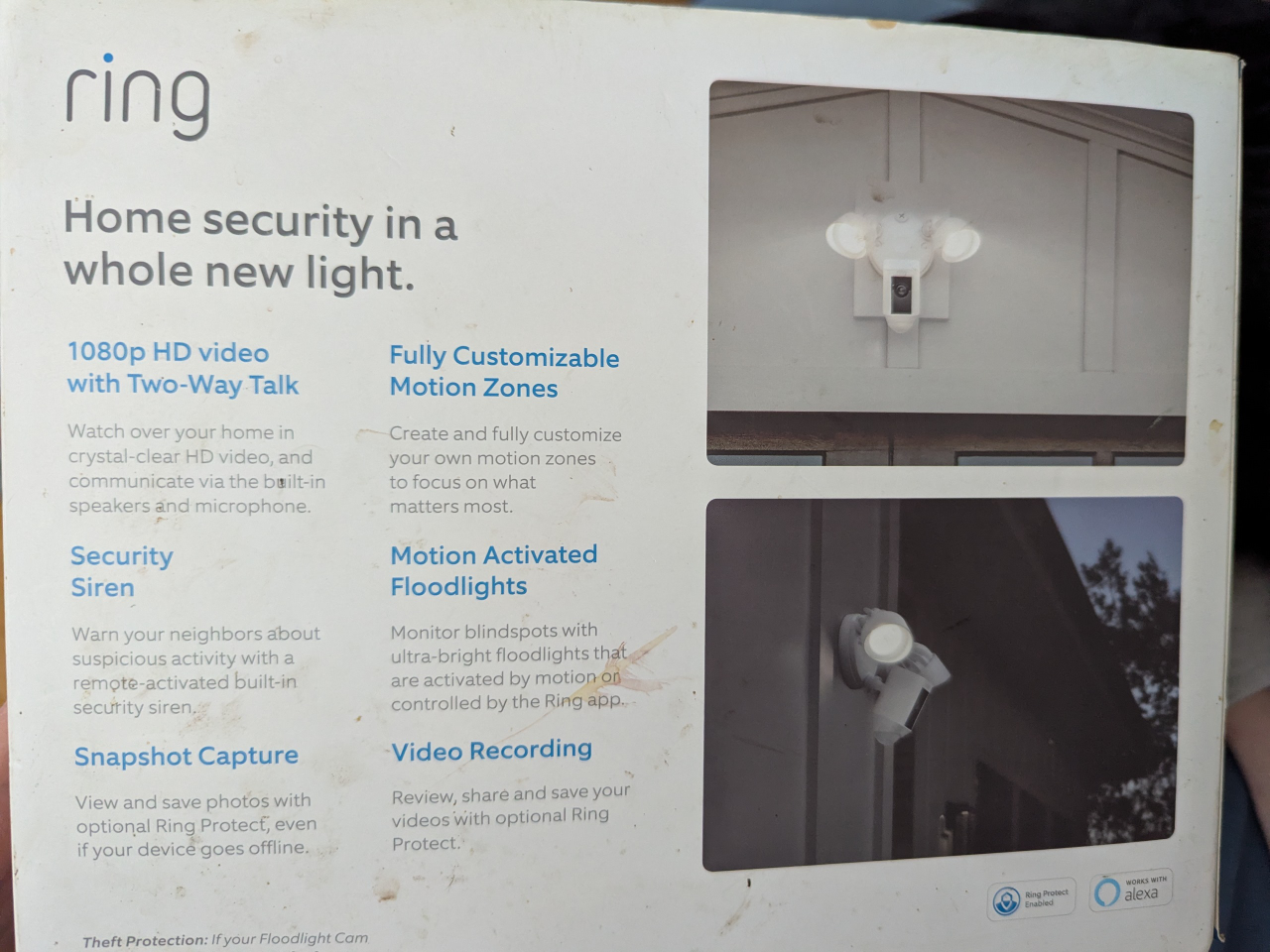 2 Ring Floodlight Cams – One Brand New, One Used – Bundle Deal! - photo 2