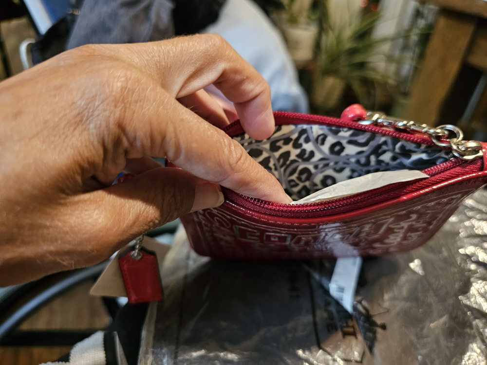 Coach Poppy Red Wristlet - photo 3