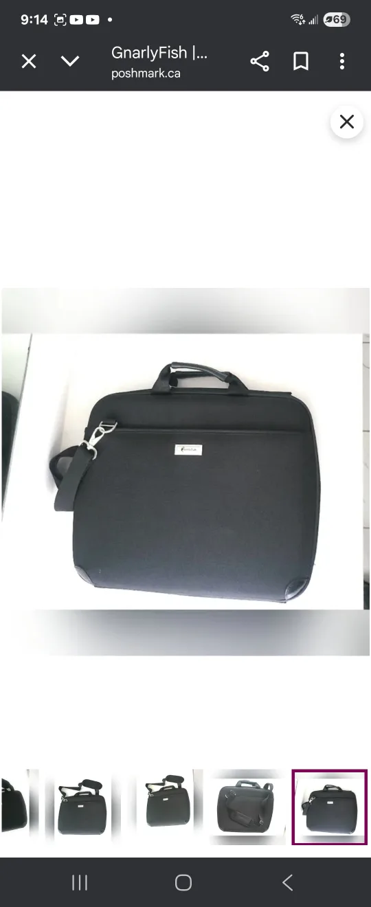 GnarlyFish Laptop Bag Hard Carrying Case, Black 17 inch image indicator(3)