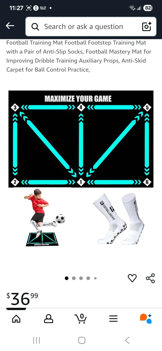 New Football Training Mat with Socks thumbnail