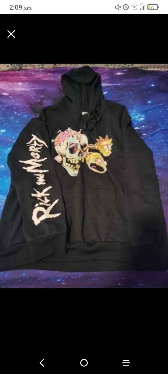 Rick and Morty Black Hoodie thumbnail