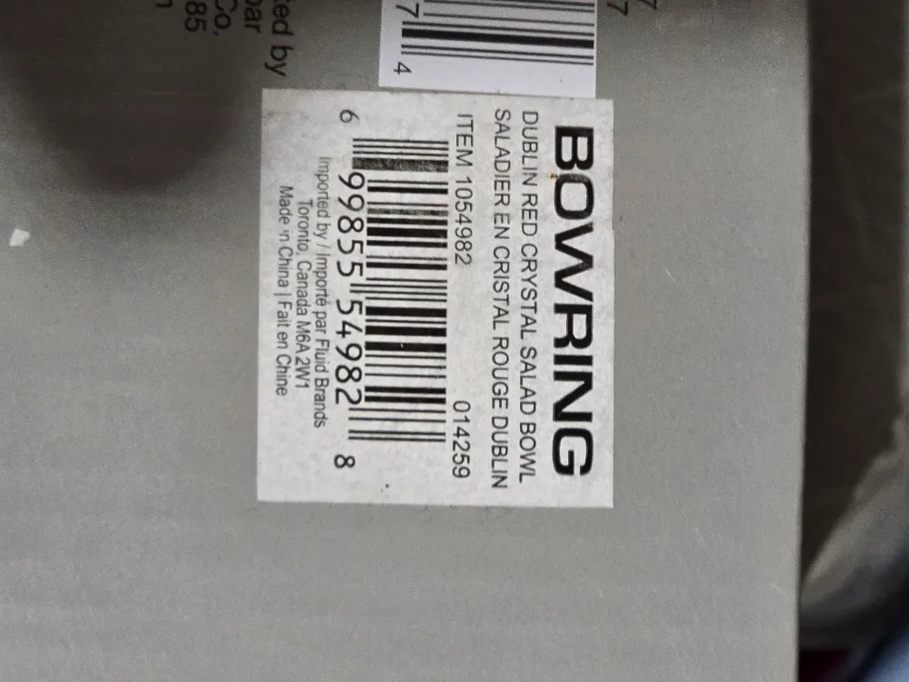 Bowring Dublin Red Crystal Salad Bowl image indicator(3)