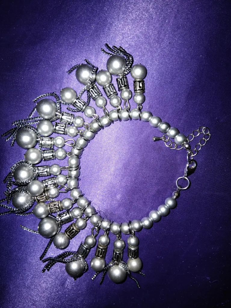 Silver Beaded Bracelet thumbnail