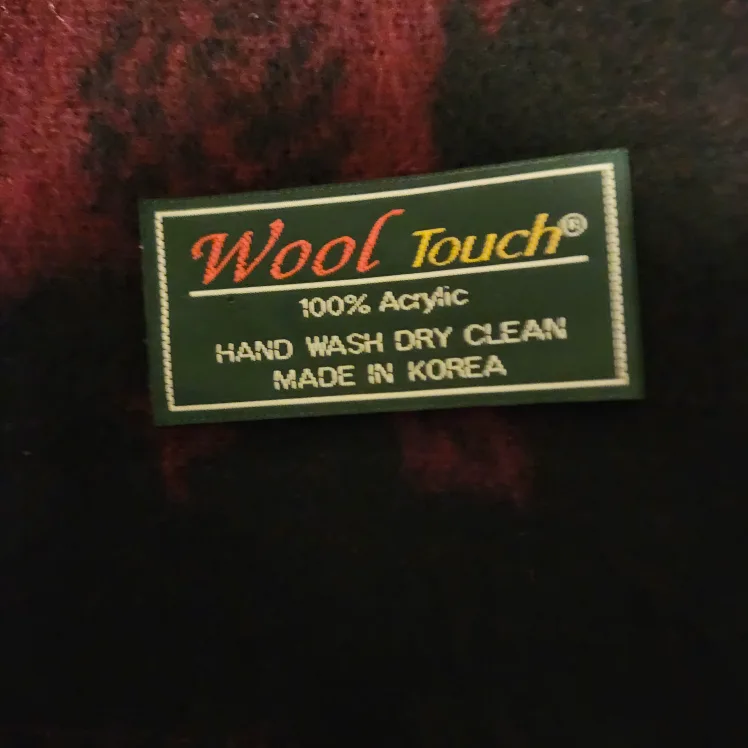 Wool Touch Acrylic Scarf - Burgundy & Navy image indicator(3)