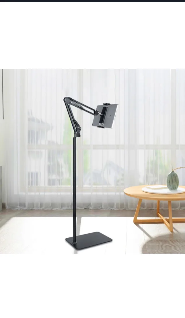 Adjustable Tablet/Phone Floor Stand - Black thumbnail