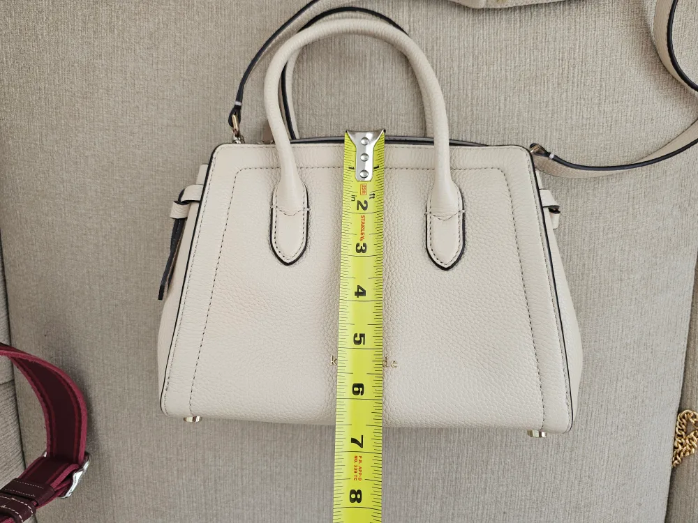 Authentic Kate Spade Cream Leather Satchel image indicator(8)