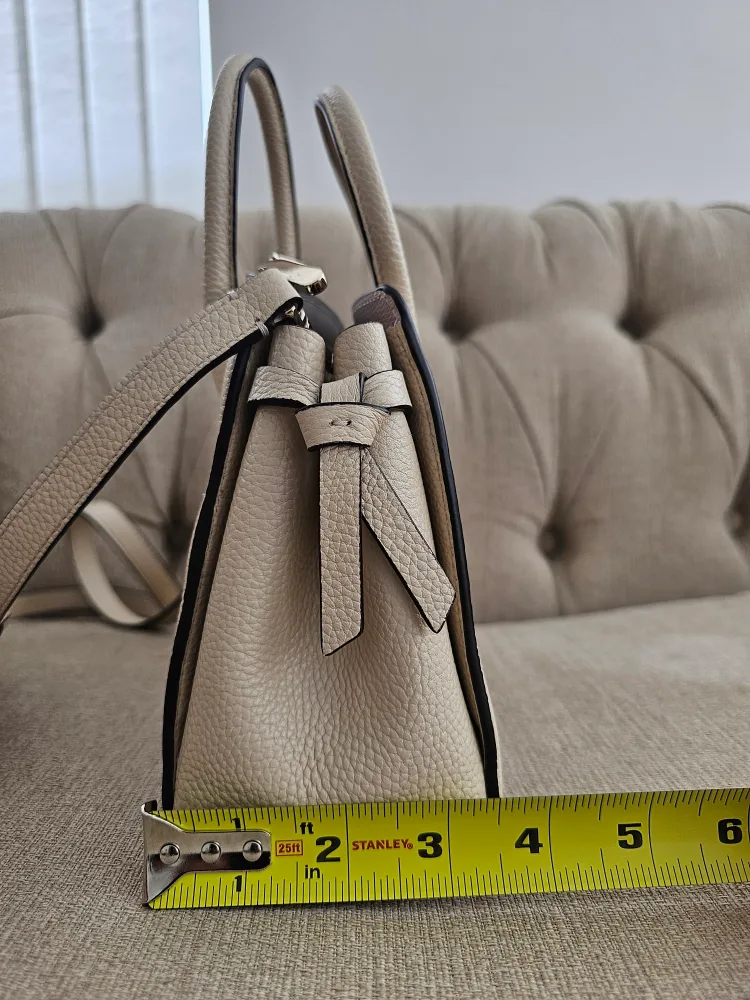 Authentic Kate Spade Cream Leather Satchel image indicator(9)