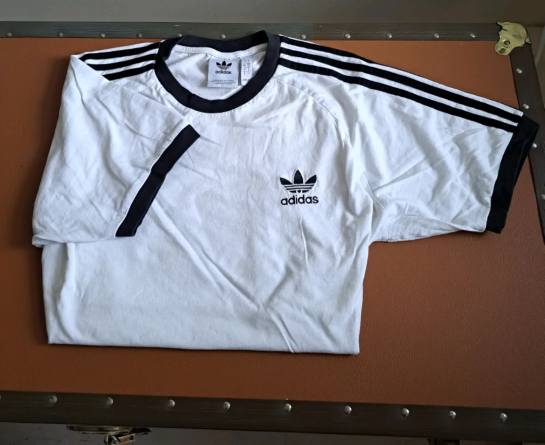 Adidas White 3-Stripes T-Shirt thumbnail