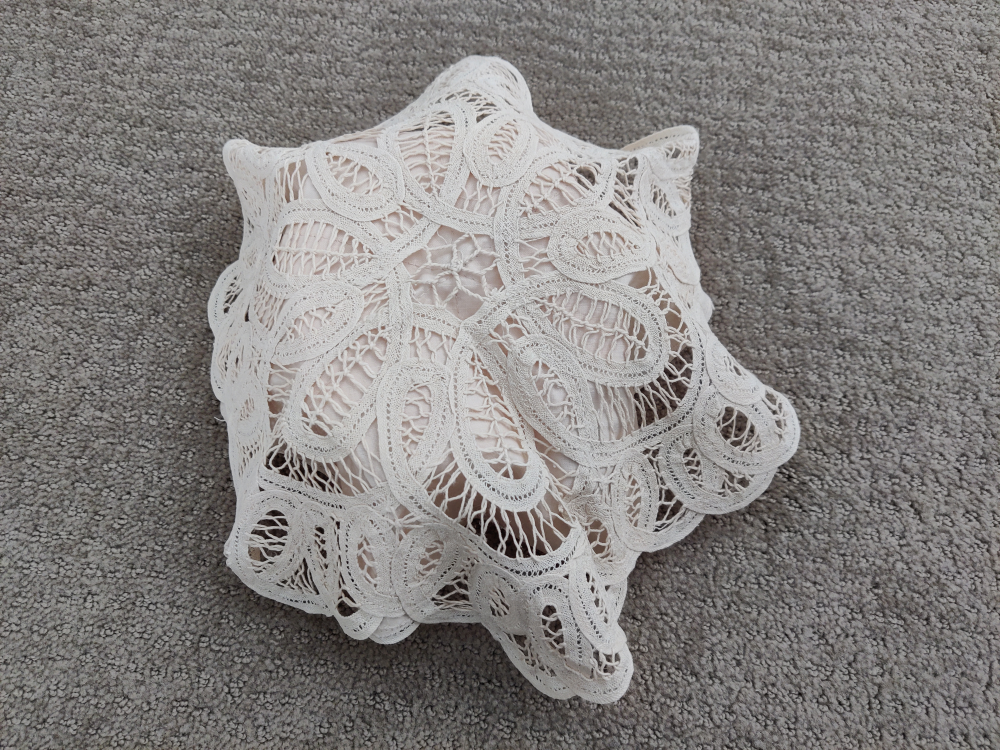 Vintage Kitchen Lace & Linen Cotton Biscuit Cookies Candy Holder - photo 5