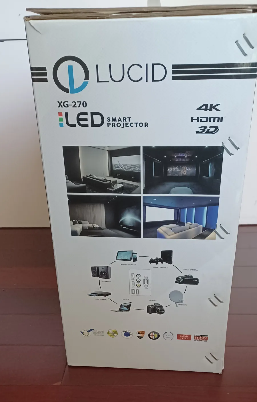 Lucid XG-270 LED Smart Projector - 4K HDMI 3D image indicator(2)