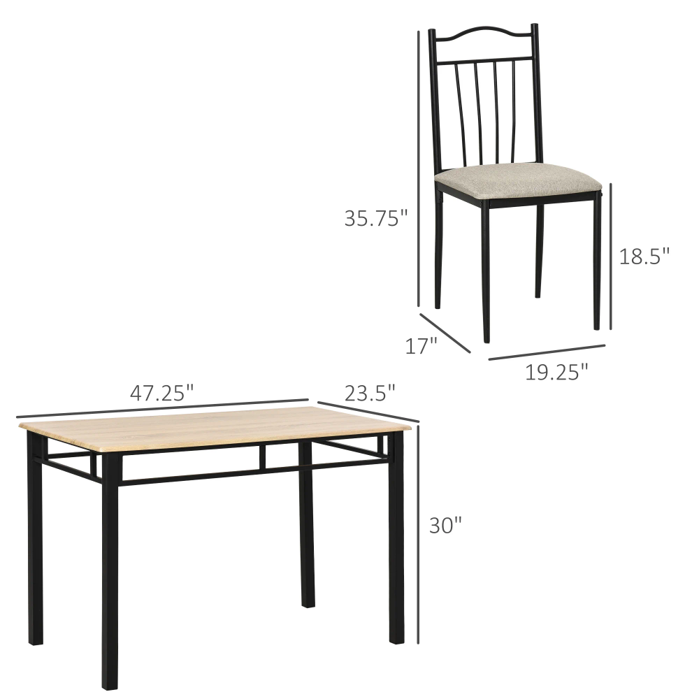 new Set of 4 dining chairs and table - photo 2