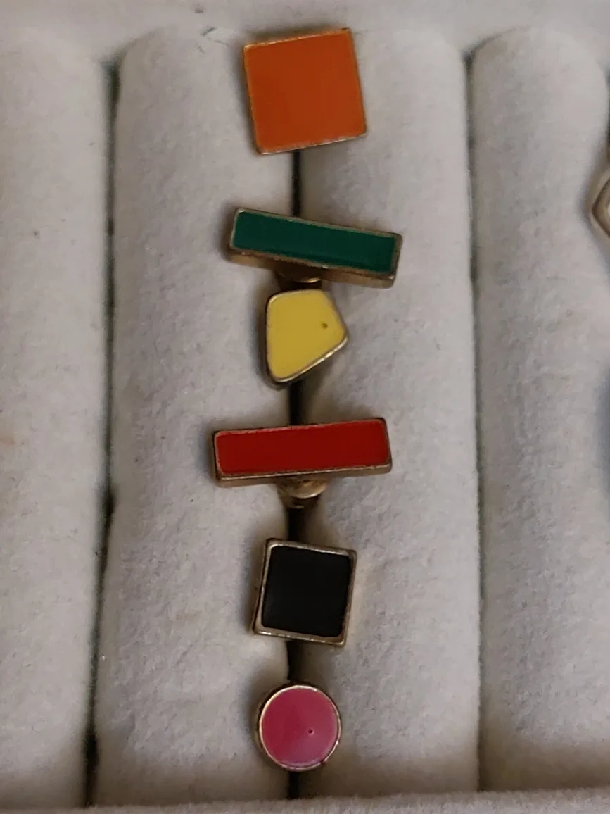 Colorful Geometric Stud Earrings thumbnail