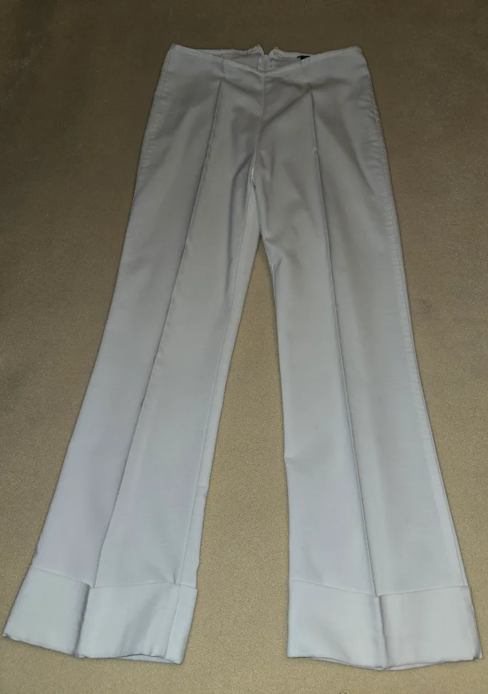 White Wide Leg Trousers - Size XS thumbnail