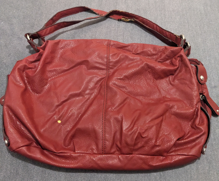 Burgundy Leather Shoulder Bag/Purse
