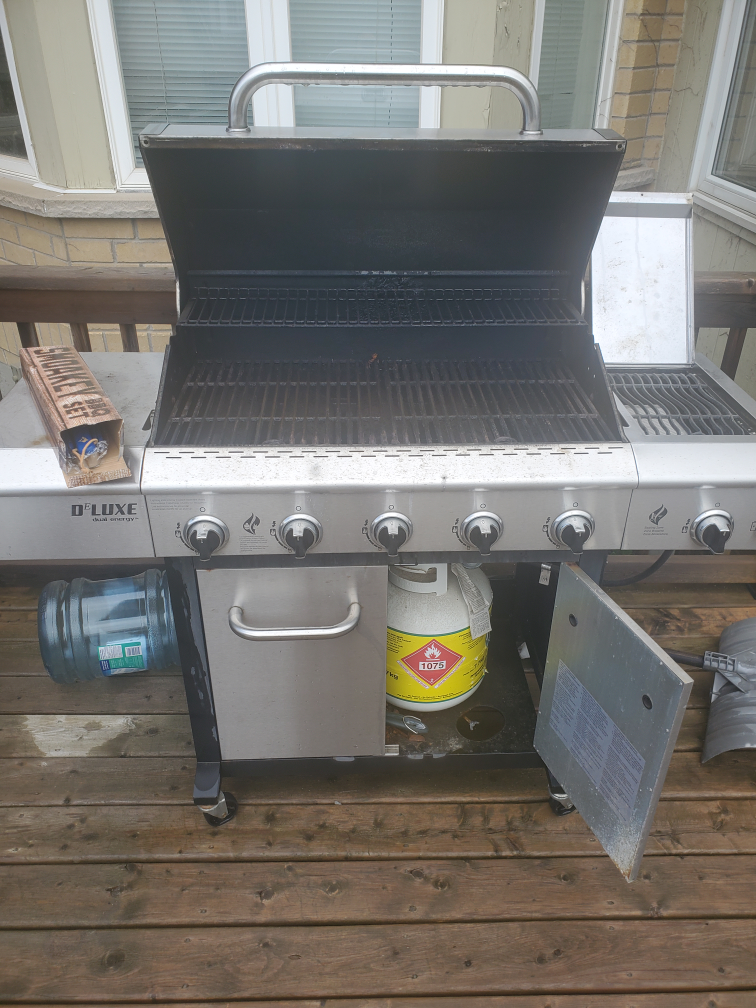 D'Luxe BBQ Grill with BBQ Set