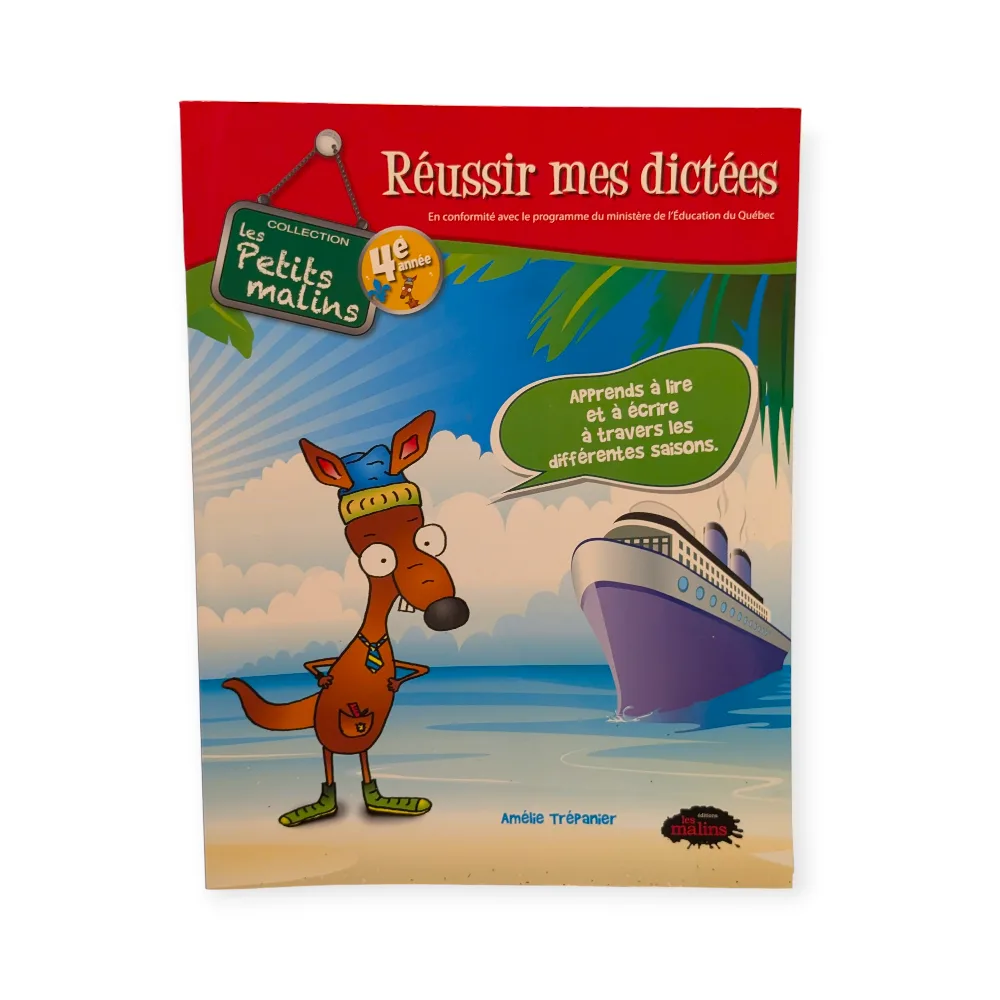 Grade 4 French Workbook - Réussir mes dictées  🇨🇦 thumbnail