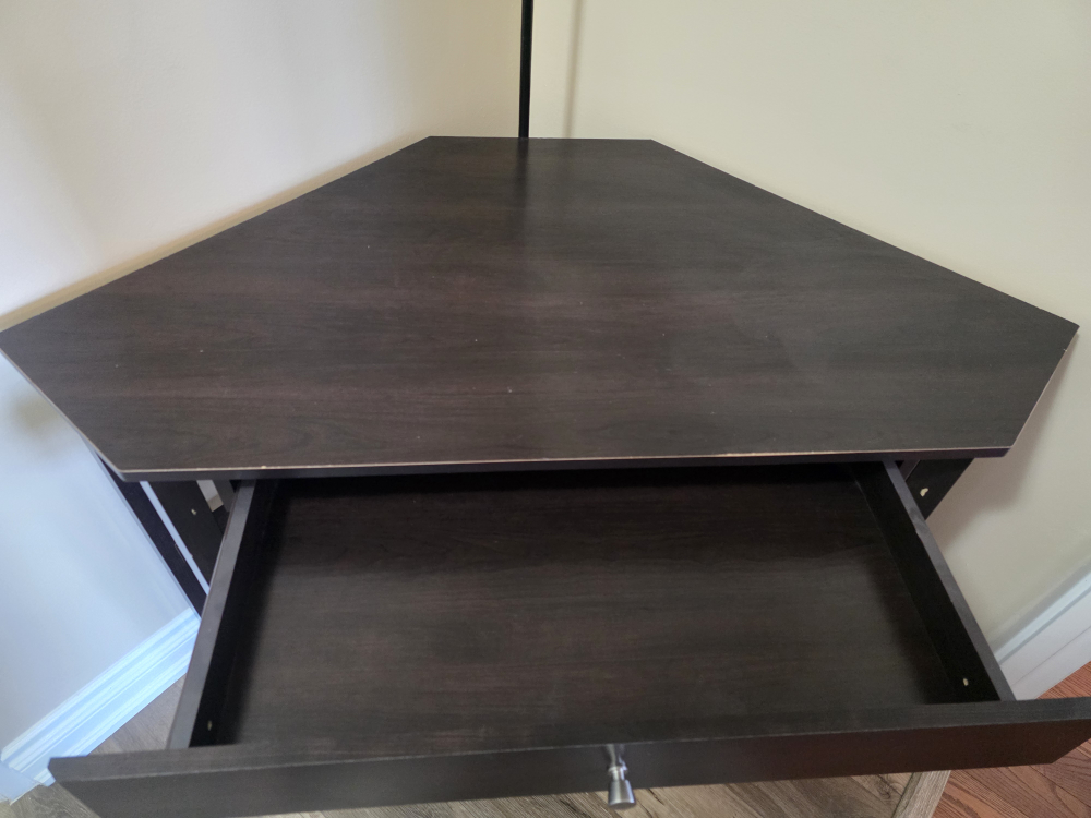 Corner Desk - Dark Brown - photo 5