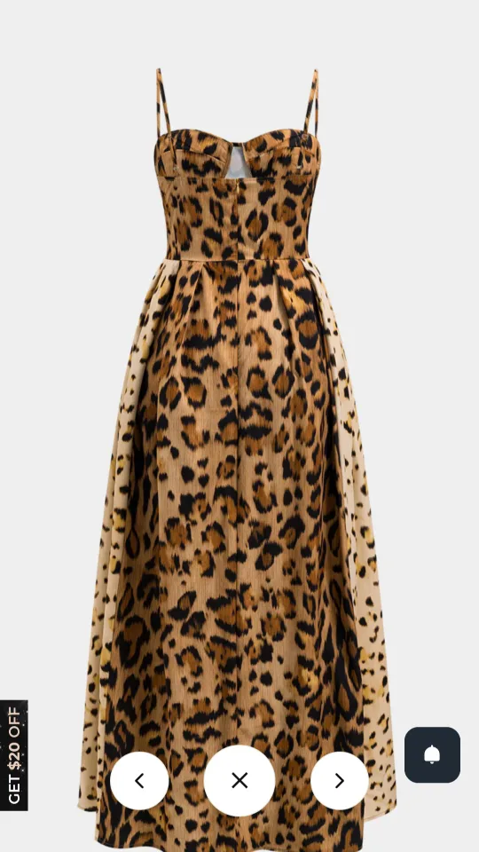 Leopard Print Spaghetti Strap Dress image indicator(2)