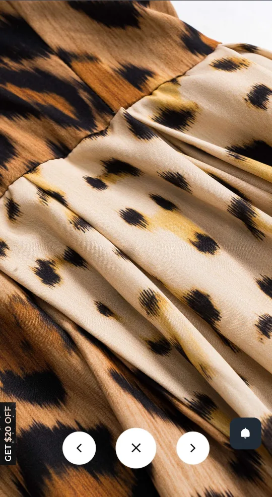 Leopard Print Spaghetti Strap Dress image indicator(3)