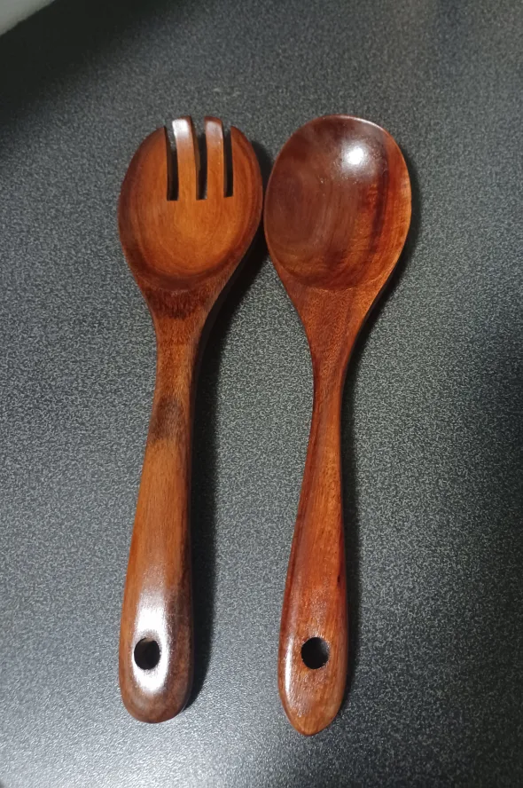 Wooden Salad Spoon & Fork Set thumbnail