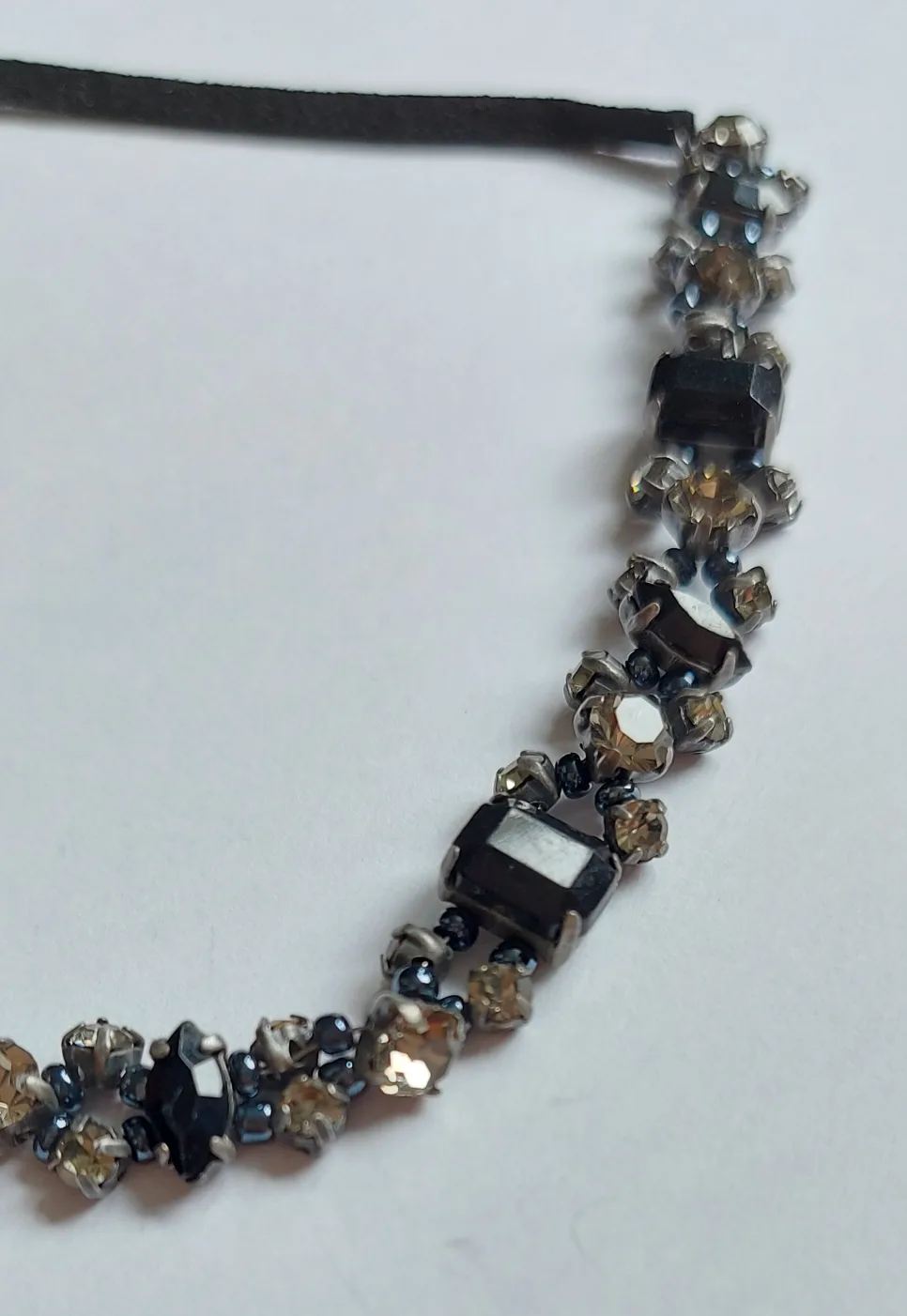 Black Stone Choker Necklace thumbnail