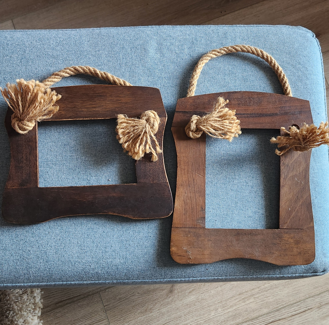 Wooden Photo Frames with Rope Handles