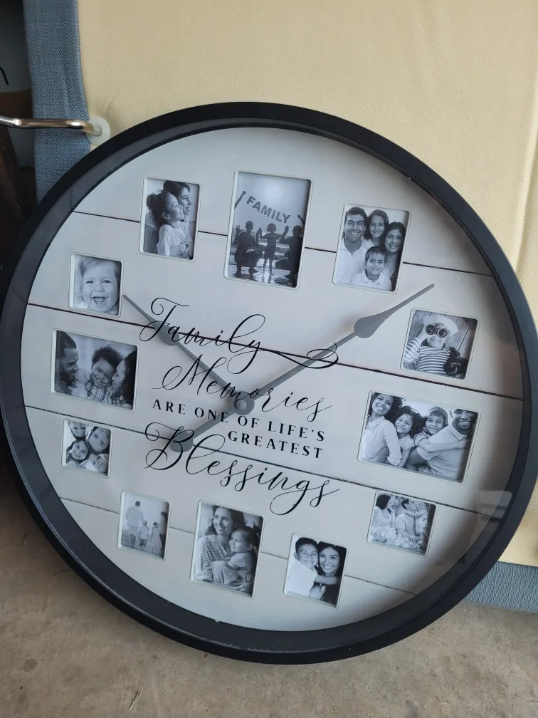Family Memories Photo Collage Wall Clock thumbnail
