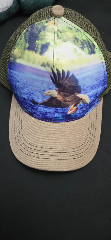 Trucker Hat with Eagle Design thumbnail
