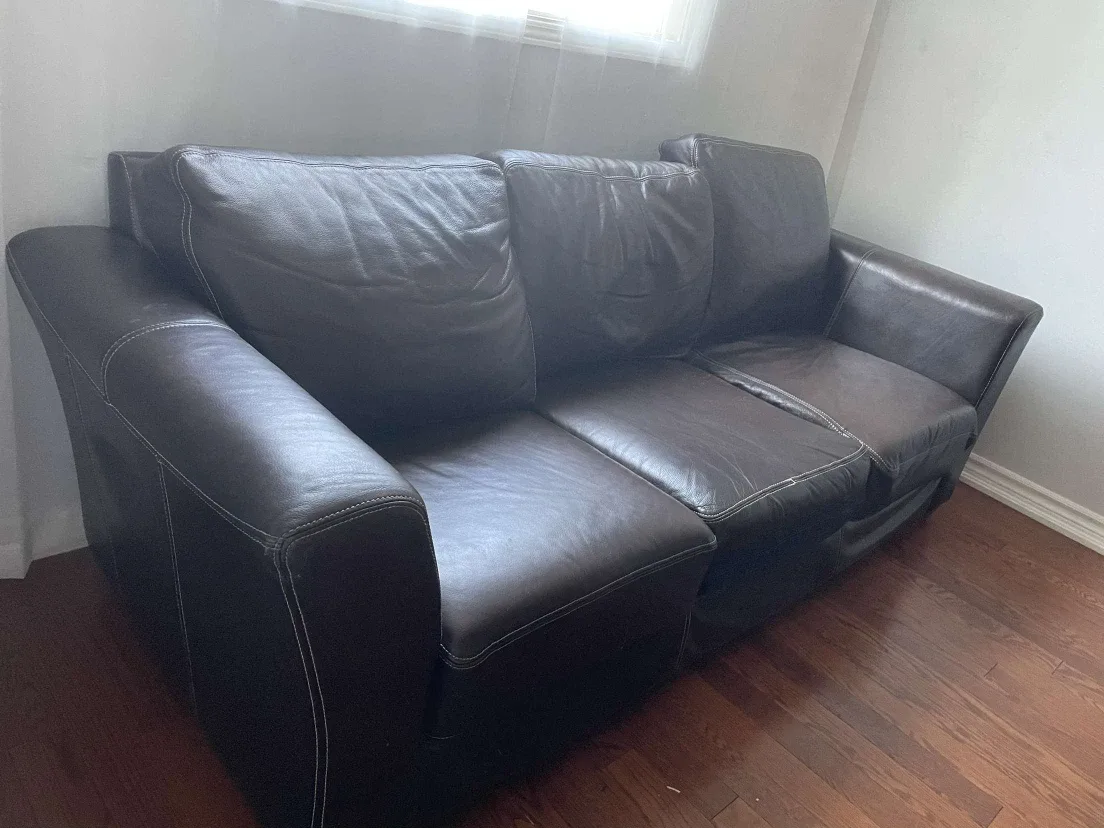 Brown Leather Sofa thumbnail