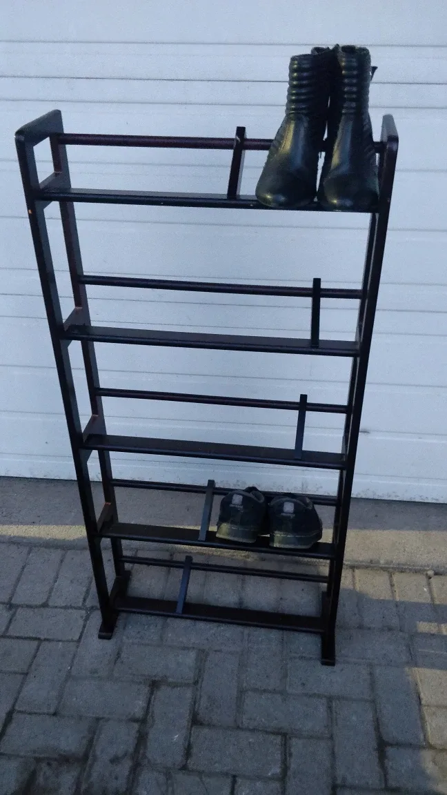 Dark Brown Wooden Shoe Rack thumbnail