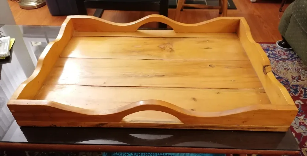 Folk Art Wooden Serving Tray thumbnail