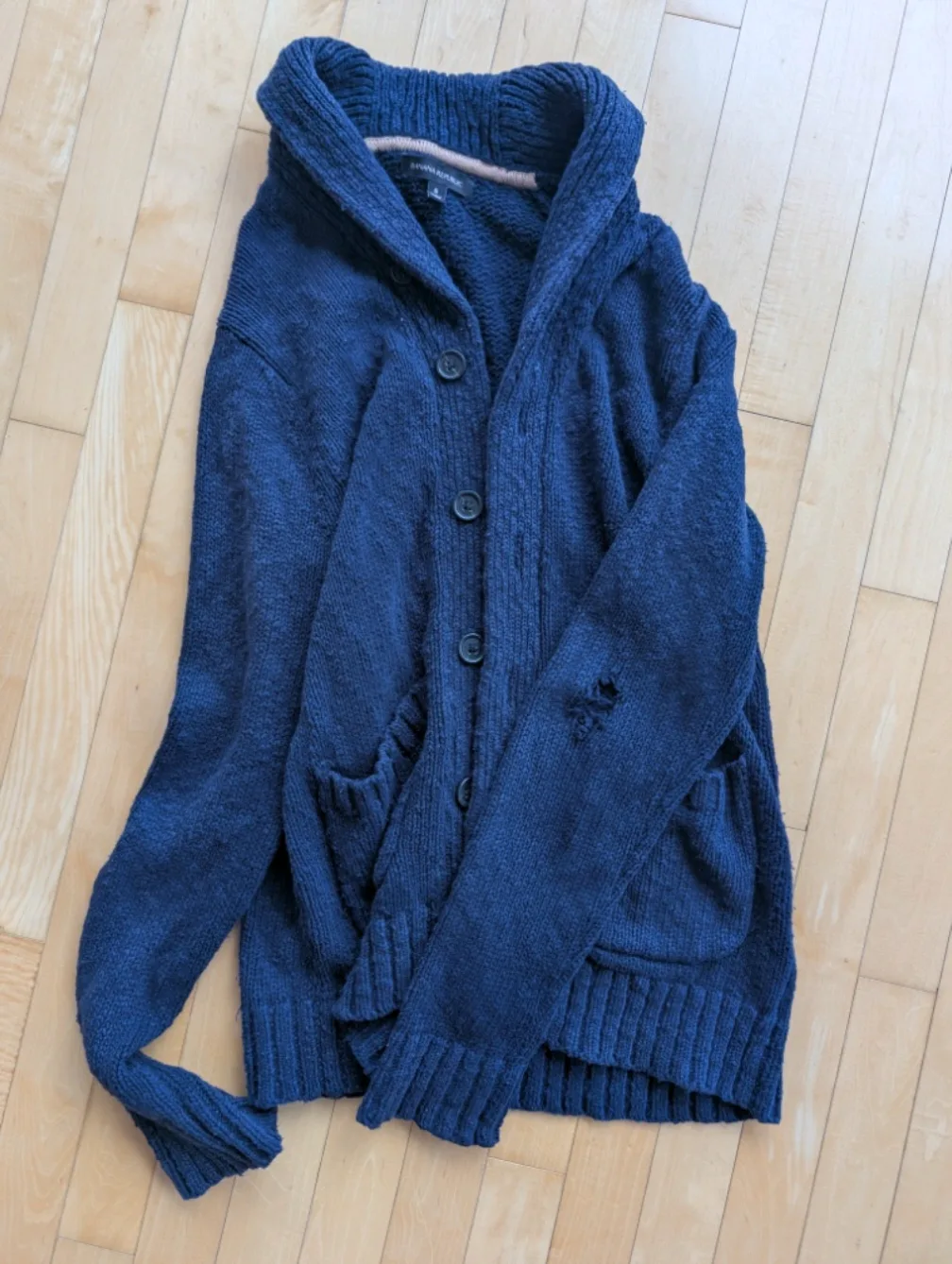 Men's Banana Republic Navy Blue Cardigan - Size S thumbnail